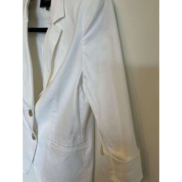 Lafayette 148 Women's 2 Blazer Jacket CroppedWhite Cotton NWOT Career Resort - Picture 6 of 8